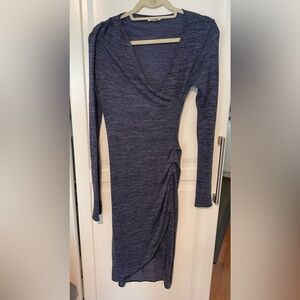 Wilfred free Aritzia LongSleeve Dress Navy Blue & Black Sz Small